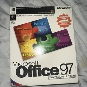 Microsoft Office 97 Professional Edition + Bookshelf Retail 1 User Full Retail